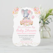 Invitation Promenade Elephant Par Baby shower Parade (Debout devant)