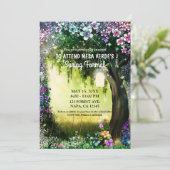 Invitation Promenade enchantée en bois de fantaisie (Debout devant)