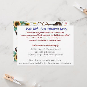 Invitation Promenade estivale vers l'éternité – Joie nuptiale