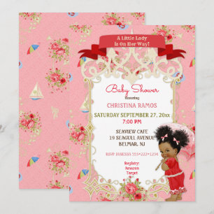 Invitation Promenade Victoriana Baby Shower d'été de plage