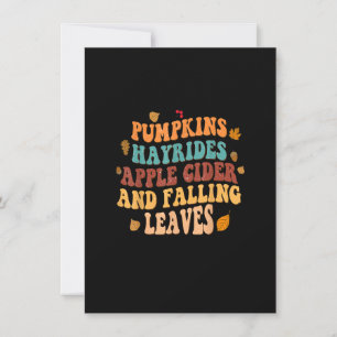 Invitation Promenades en charrette à foin de citrouille, cidr