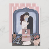 Invitation Promesse rose (Devant / Derrière)