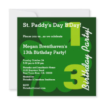 PROMO5 13e Ado ST PATRICK Shamrock d'anniversaire