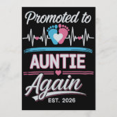 Invitation Promoted To Auntie Again Est 2026 Pregnancy Reveal (Devant)
