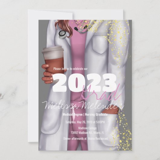 Invitation Promotion 2023 Infirmière Diplômée Infirmier (Devant)