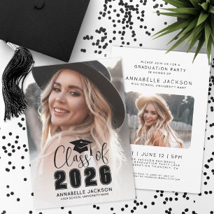 Invitation Promotion 2026 Photo de fin d'études Diplômé