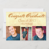 Invitation Promotion 20XX Diplômé d'or (Devant)