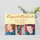 Invitation Promotion 20XX Diplômé d'or (Debout devant)