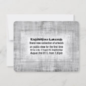 Invitation Promotion de lancement d'art d'exposition (Dos)