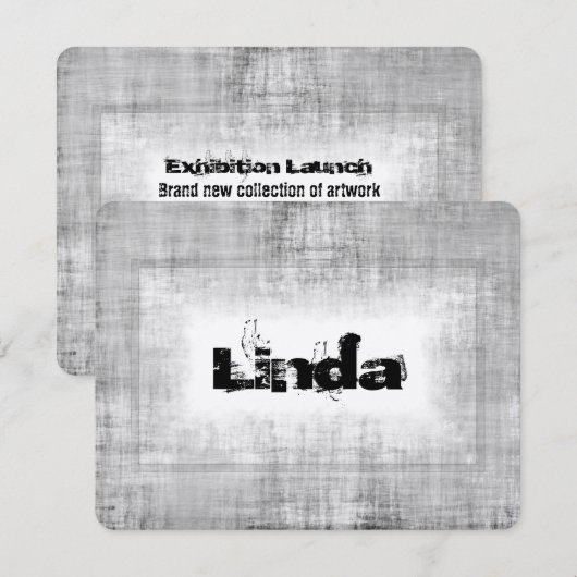 Invitation Promotion de lancement d'art d'exposition (Devant / Derrière)