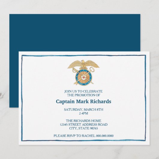 Invitation Promotion du quartier-maître de l'Armée de terre C (Devant / Derrière)