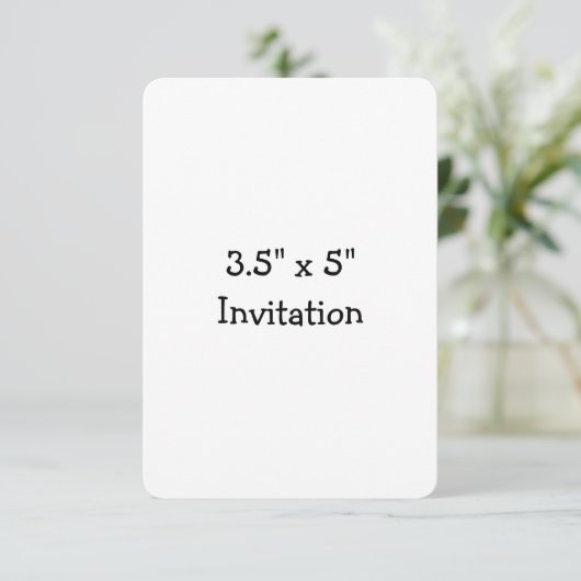 Invitation Promotion Simple de Marque Arrondi 3,5" x 5" (Debout devant)
