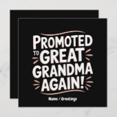 Invitation Promu à grand grand-mère de nouveau amusant cadeau (Devant / Derrière)