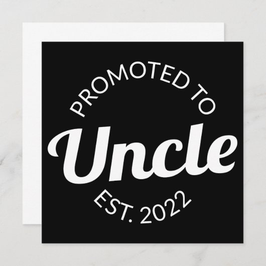 Invitation Promu À Oncle Est. 2022 I (Devant / Derrière)