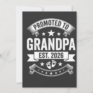 Invitation Promu Grand-père Établ. 2026 Annonce Nouveau Grand