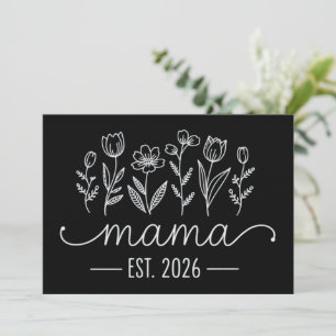 Invitation Promue Maman 2026 Grossesse Floral Nouvelle Maman 