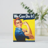 Invitation Propagande Vintage Rosie Riveter (Debout devant)