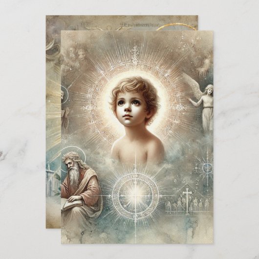 Invitation Prophétie biblique imprimable de Jésus Scrapbook (Devant / Derrière)