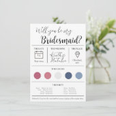 Invitation Proposition Bridesmaid (Debout devant)