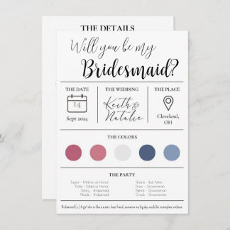 Invitation Proposition Bridesmaid