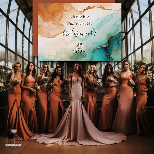 Invitation Proposition d'Agate Abstrait moderne en terre cuit