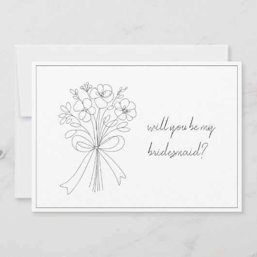 Invitation proposition d'aide à l'arc dessiné blanc et aux fl (Devant)