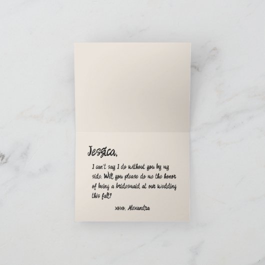 Invitation Proposition d'aide d'État manuscrite de Boule Disc (Intérieur)