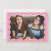 Invitation Proposition d'aide d'État Retro Wavy Rose (Dos)