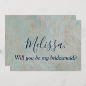 Invitation Proposition d'aide d'information en bleu et en cui (Devant / Derrière)