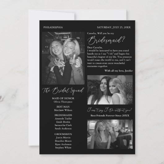 Invitation Proposition d'aide d'information Journal Photo (Dos)