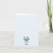 Invitation Proposition d'aide d'urgence Blue Hydrangea Bouque (Dos)
