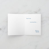 Invitation Proposition d'aide d'urgence Blue Hydrangea Bouque (Intérieur)