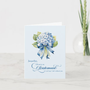 Invitation Proposition d'aide d'urgence Blue Hydrangea Bouque