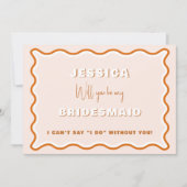 Invitation Proposition d'aide d'urgence Retro Wavy Terracotta (Devant)