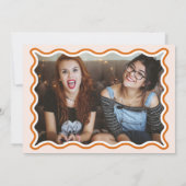 Invitation Proposition d'aide d'urgence Retro Wavy Terracotta (Dos)