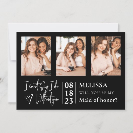 Invitation Proposition d'aide-mémoire de Collage photo simple (Devant)