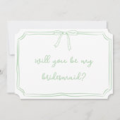 Invitation Proposition d'aide-ménagère coquette manuscrite (Devant)