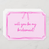 Invitation Proposition d'aide-ménagère manuscrite Coquette Bo (Devant / Derrière)