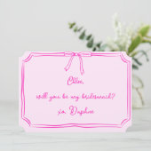 Invitation Proposition d'aide-ménagère manuscrite Coquette Bo (Debout devant)