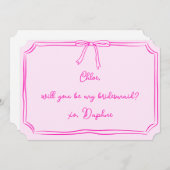 Invitation Proposition d'aide-ménagère manuscrite Coquette Bo (Devant / Derrière)