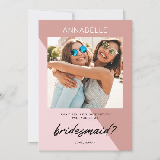 Invitation Proposition d'aide-ménagère Rose moderne (Devant)