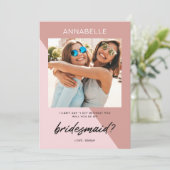 Invitation Proposition d'aide-ménagère Rose moderne (Debout devant)