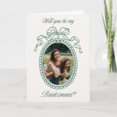 Invitation Proposition d'aide-ménagère vintage à cadre perlé (Devant)