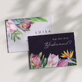 Invitation Proposition d'aide-ménée couleur violet tropical