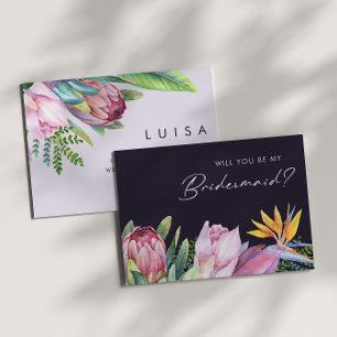 Invitation Proposition d'aide-ménée couleur violet tropical