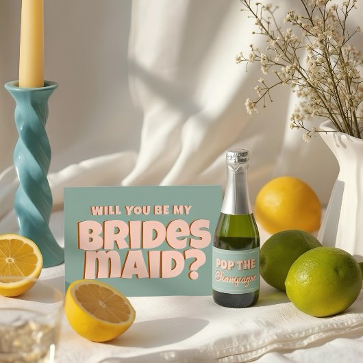 Invitation Proposition d'aide sociale Retro Pink & Blue Funny