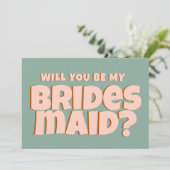 Invitation Proposition d'aide sociale Retro Pink & Blue Funny (Debout devant)