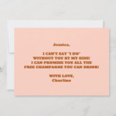 Invitation Proposition d'aide sociale Retro Pink & Blue Funny (Dos)