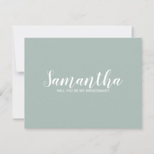 Invitation Proposition de Bridesmaid de script moderne (Devant)