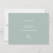 Invitation Proposition de Bridesmaid de script moderne (Dos)